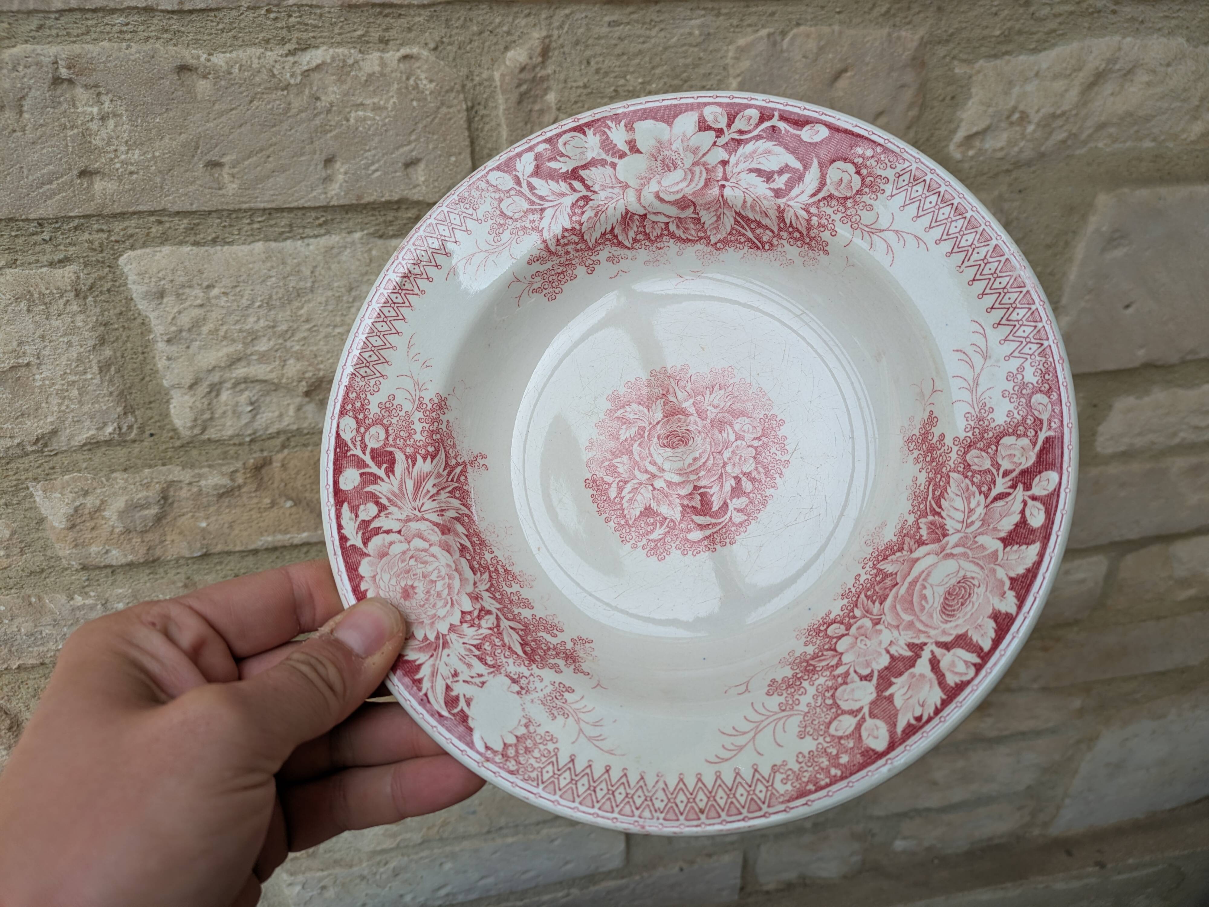 Hollow plate U&C Sarreguemines model Jardinière Terre de Fer 22cm