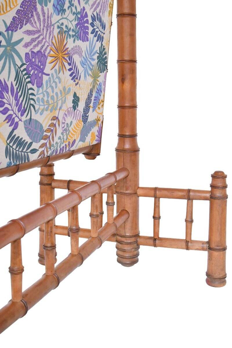 Bamboo-style psyché mirror in the Napoleon III style.