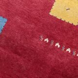 Tapis Gabbeh persan vintage en laine fait main – 143 x 202 cm - 1C1037