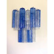 Contemporary Blue Bicolor “Tronchi” Wall Sconce in Venini Style