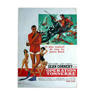Original movie poster "Operation Thunder" James Bond 007