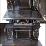 Ceremonial showcase in blackened pearwood, Napoleon III period - 1850