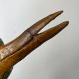 Large ceramic wading bird signed Thimo