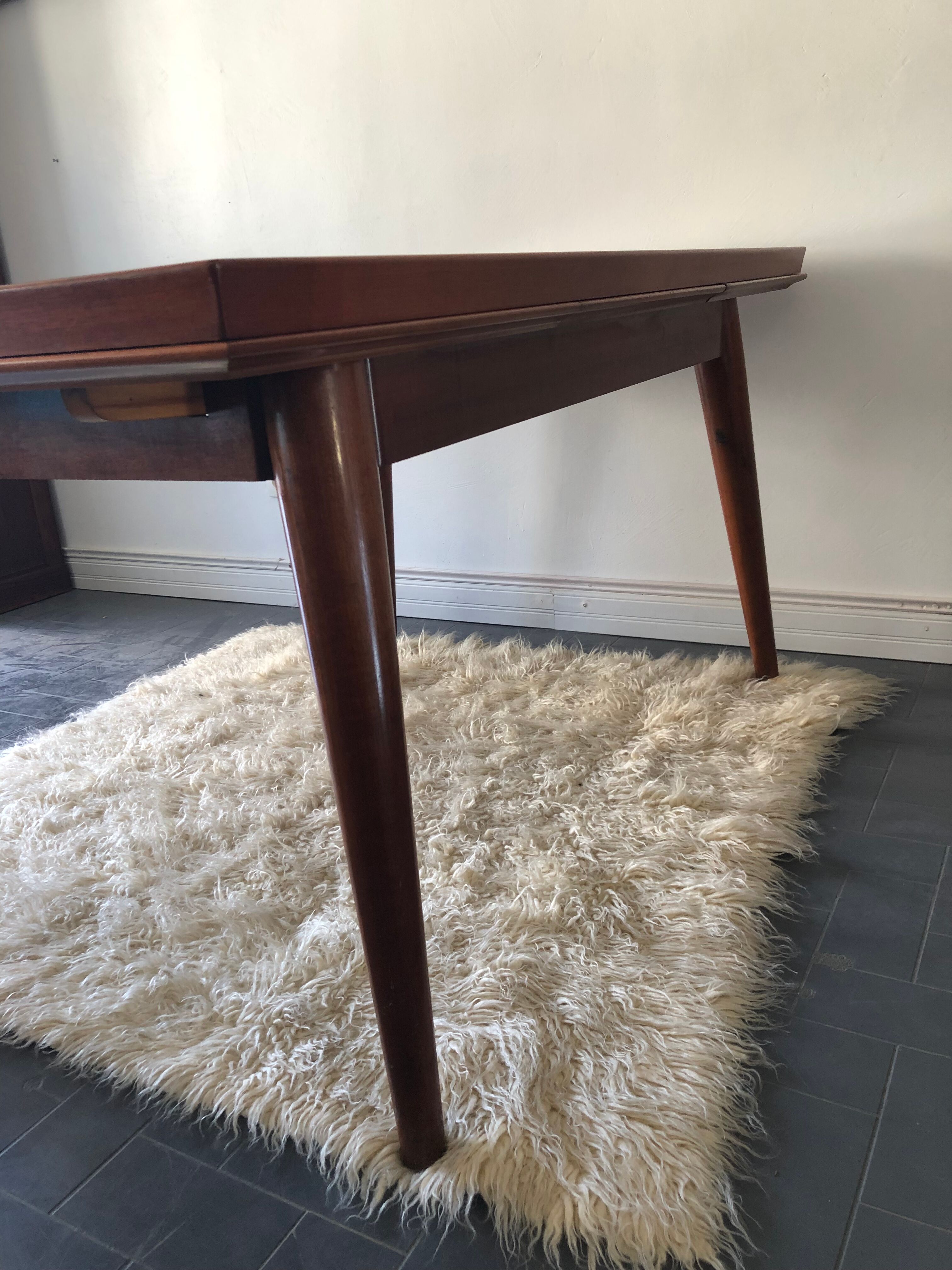 Table with 2 extensions, vintage 60s