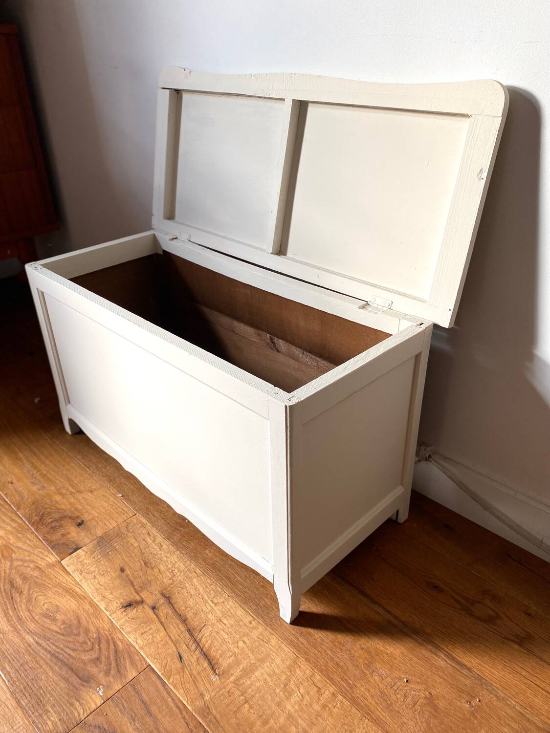 Old wooden toy box repainted