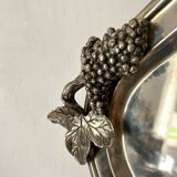 Serving dish foie gras silver metal