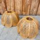 Paire de Suspension en rotin vintage