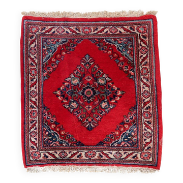 Rare square vintage 1970s Persian Hamadan rug 83cm x 89cm - 1C1250