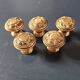 5 brass furniture knobs