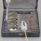 12 mocha spoons, coffee, silver-plated metal Ercuis Lauriers