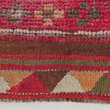 3x10 Pink & Red Tribal Vintage Runner Rug, 80x306Cm