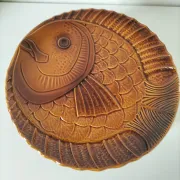 6 antique fish barbotine plates – Saint-Clément