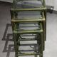 Vintage nesting table, green in colour.
