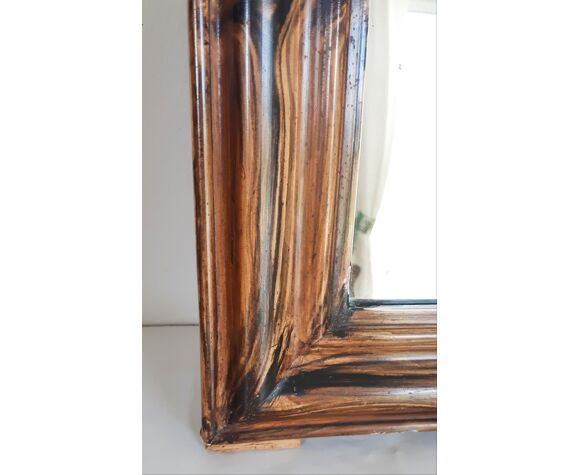 Miroir louis philippe patiné ,49 cm x 63 cm, vintage , fin xix ème
