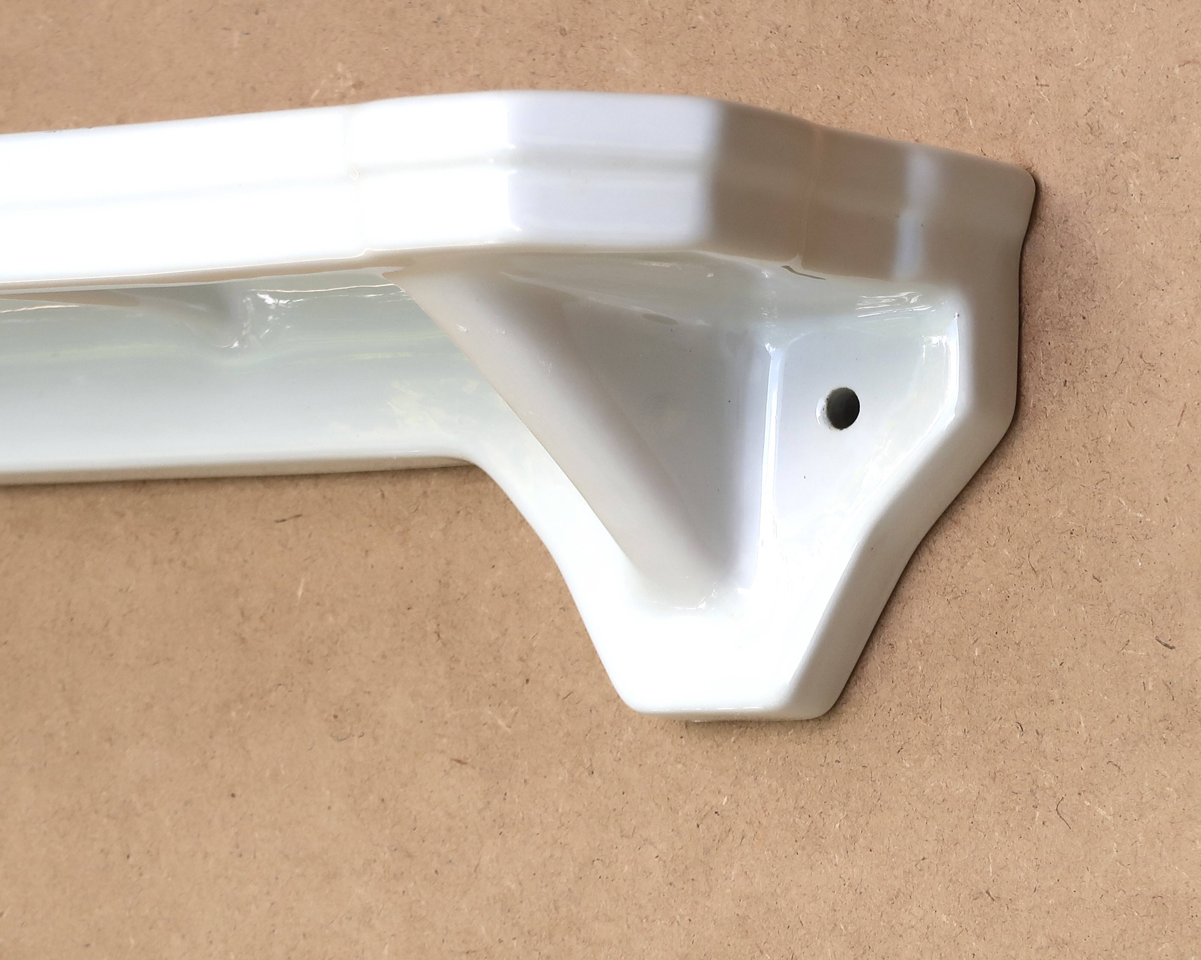 Large Art Deco wall shelf in white porcelain, 1920s