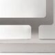 Pair of perforated brushed stainless steel screens, contemporary French work.