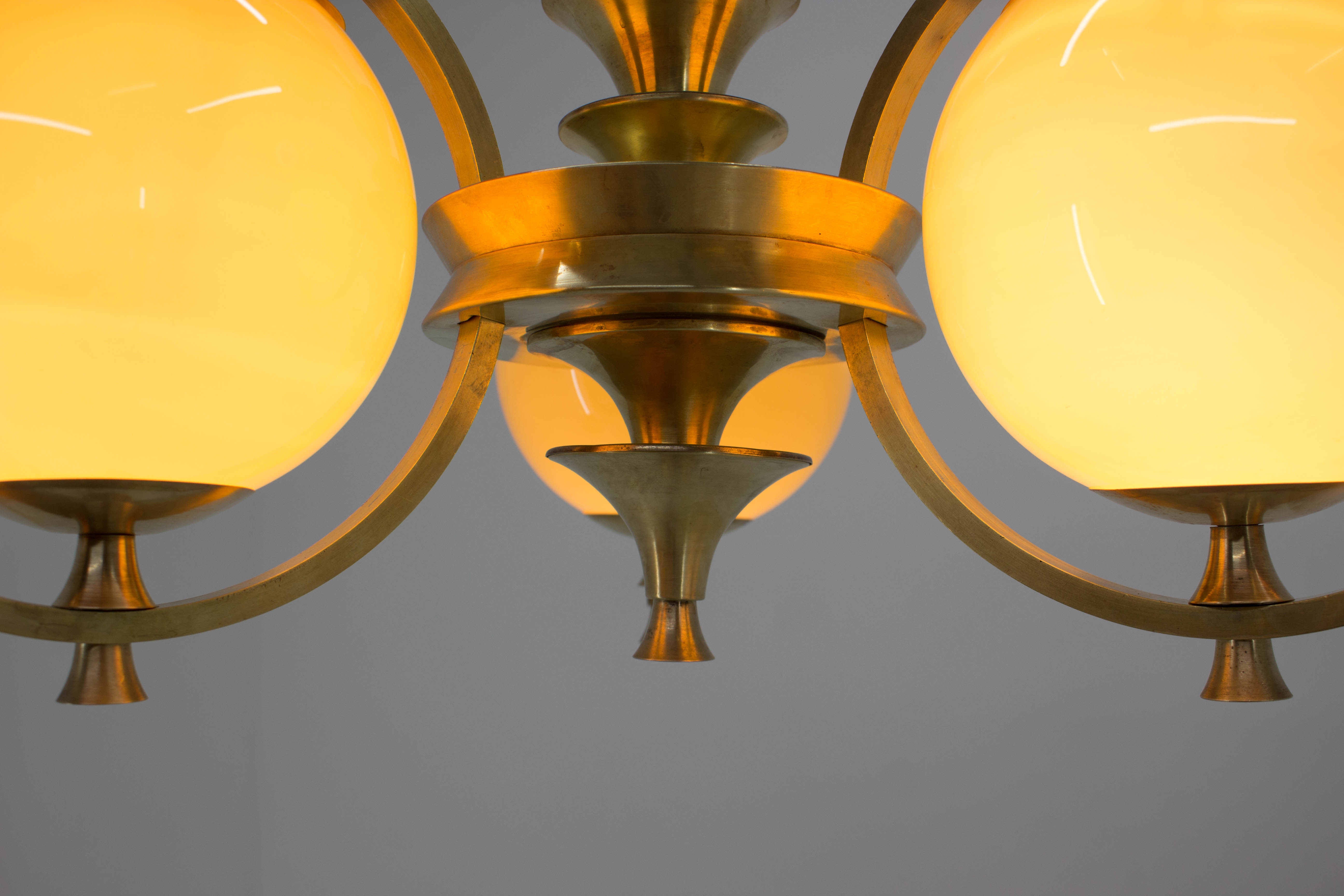 Brass chandelier, 1920s