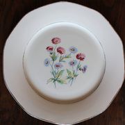 6 mismatched flat plates Fontanges Marsac Longwy Digoin