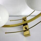 Pair of brass and glass