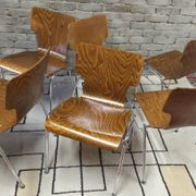 6 vintage Scandinavian chairs from the 1970s.
