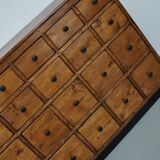 Large German Pine Industrial Apothecary / Shop Cabinet, 1950s