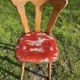Lot of 3 bistrot chairs brutalist style 50s/60s