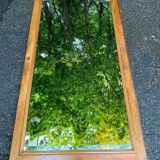 Miroir biseauté Louis XV en ronce de noyer concave  85x165cm