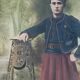 Framed Militaria 1932 large portrait of a Tunisian sharpshooter signed 66 cm X 55 cm