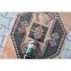 Colourful long Turkish decorative rug from the 1940s, 83x205 cm.