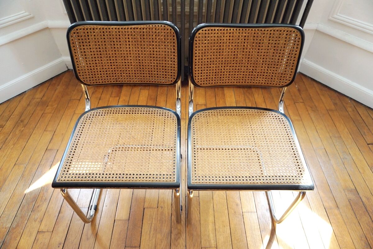 Pair of Cesca B32 chairs by Marcel Breuer