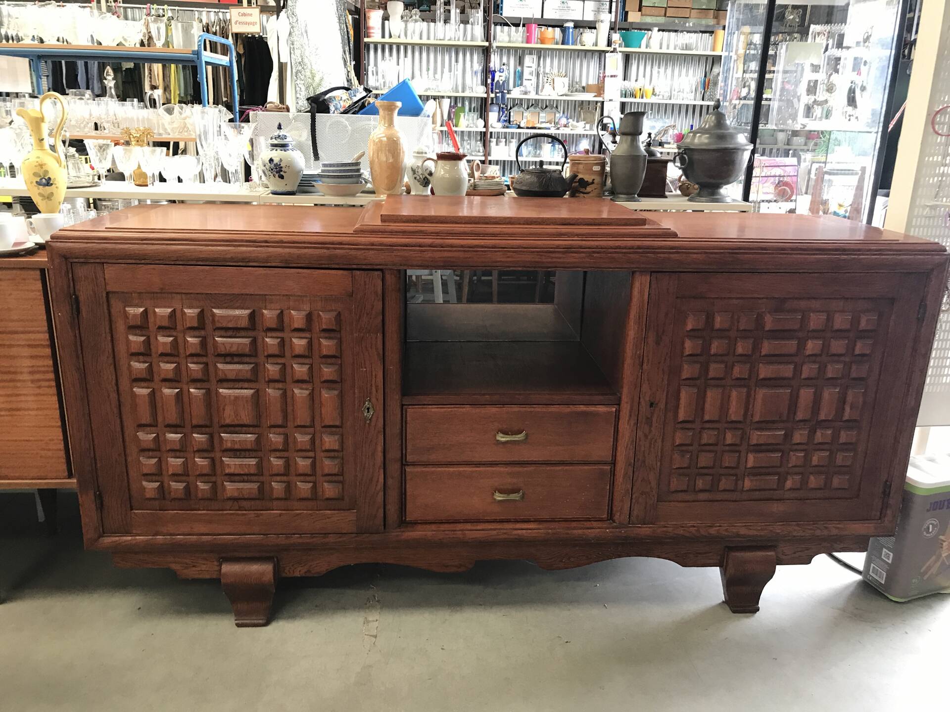Art Deco provincial oak sideboard