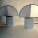 Pair of wall lamps with double switches model Olympe design Harvey Guzzini for ED 1970