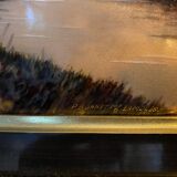 Limoges enamel painting "Landscape" signed P. BONNET