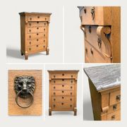 High Empire chest of drawers in solid raw oak