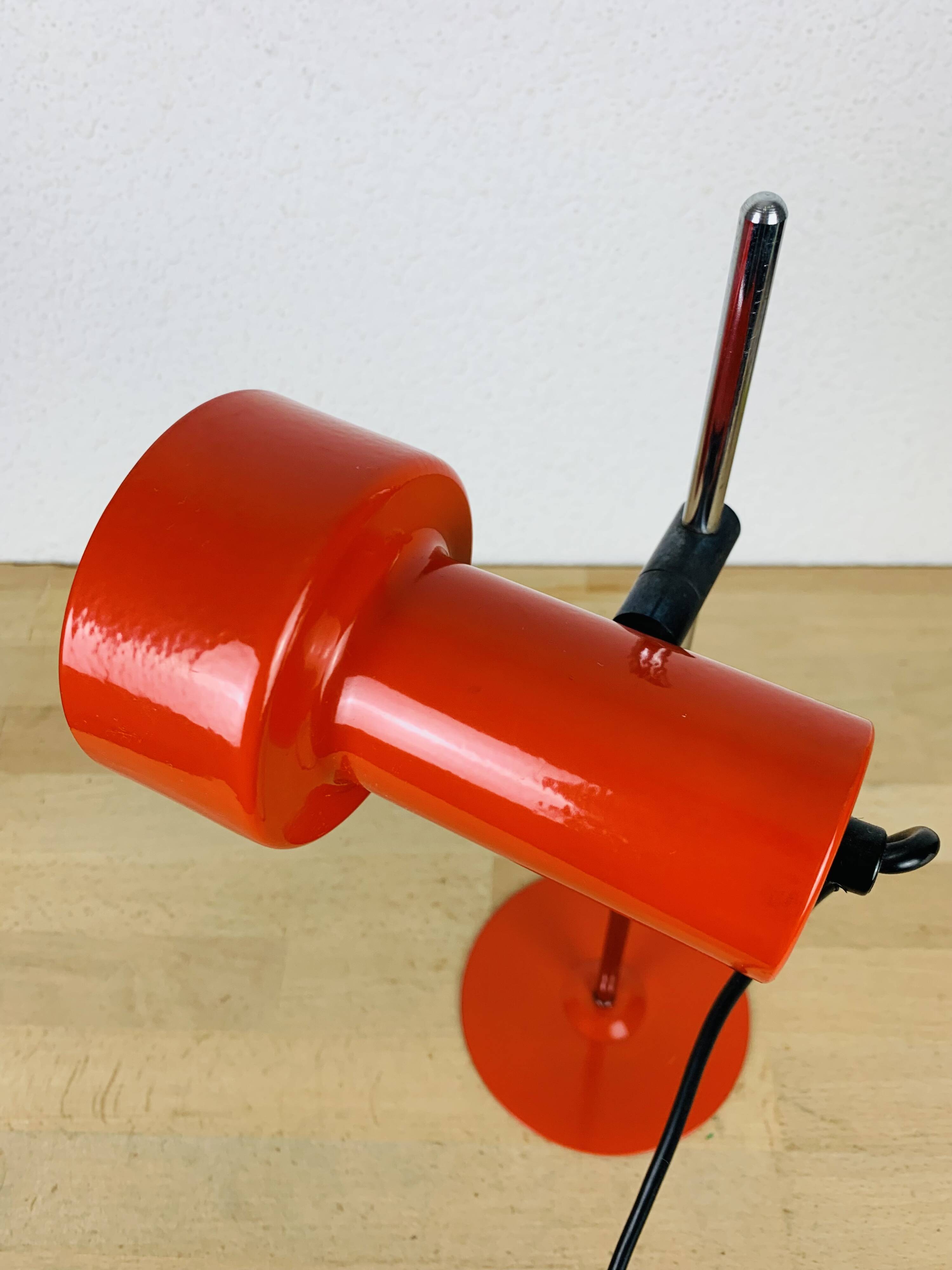 Stralux 70s red spotlight desk lamp