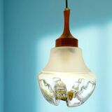 Glass hanging lamp