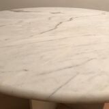 White marble dining table