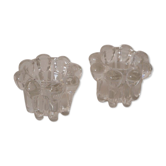 Set of 2 glass candle holders, REIMS