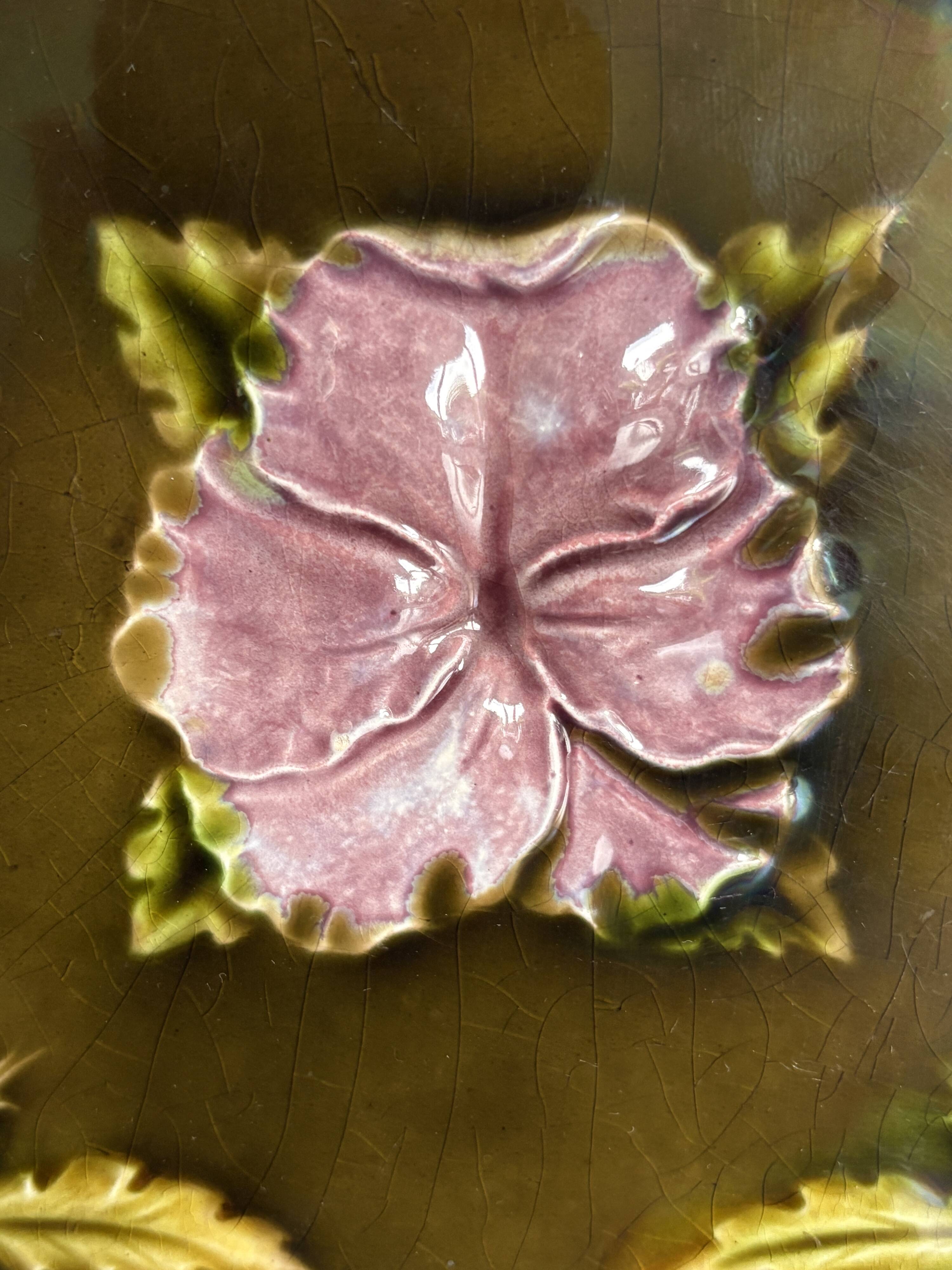 Antique Art Nouveau ceramic tile from 1900