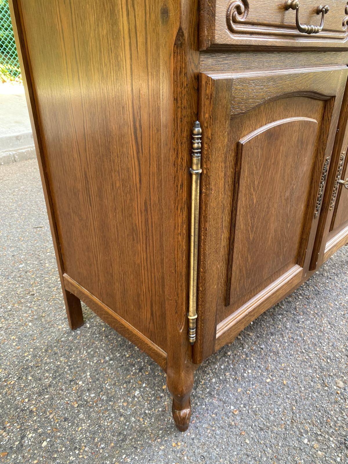 Louis XV sideboard in solid wood with 2 doors, 20th century