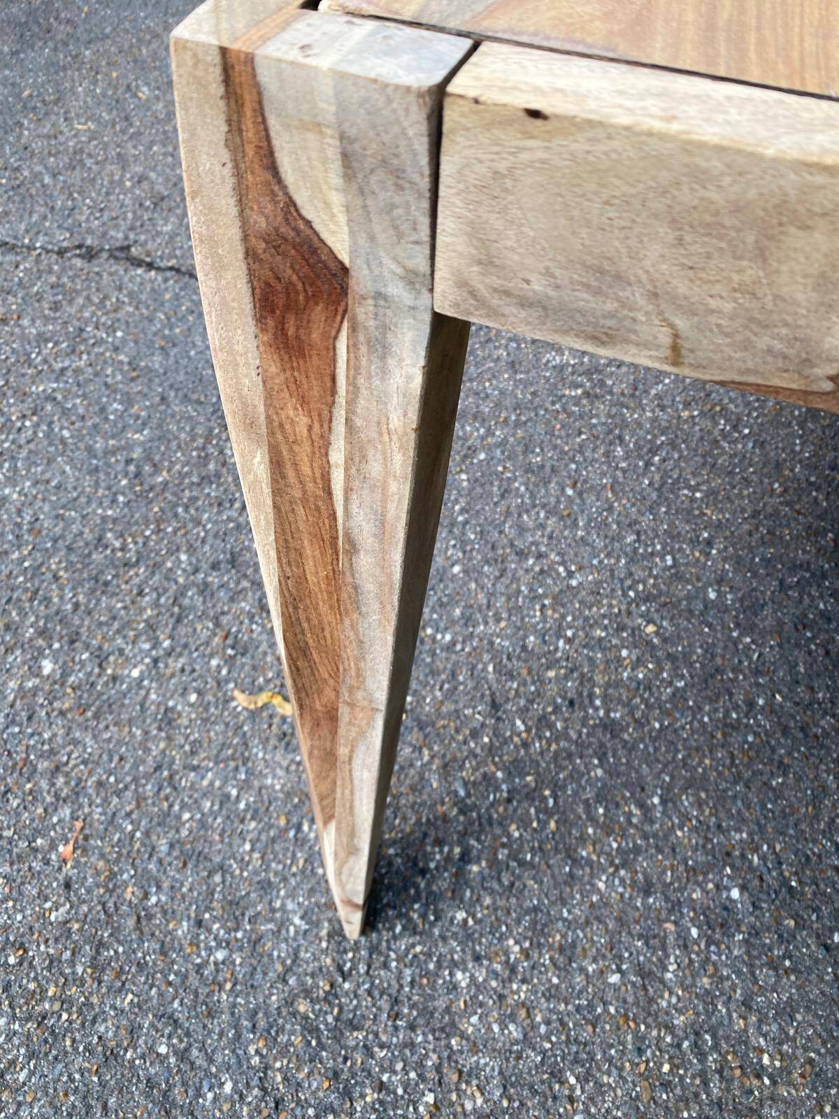 Dining table 175x80 renovated in raw solid acacia Tikamoon 6/8 people