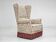 1955-60s, Danish design, high back armchair in floral multicolor fabric, original condition.