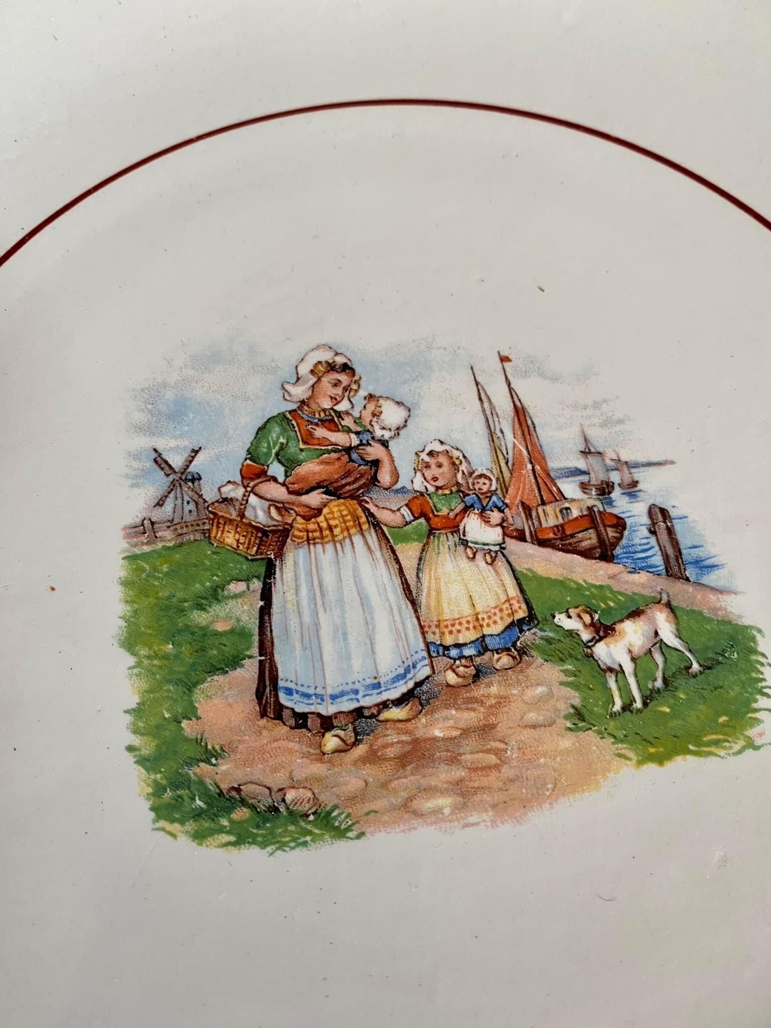 Old earthenware dish orchies france