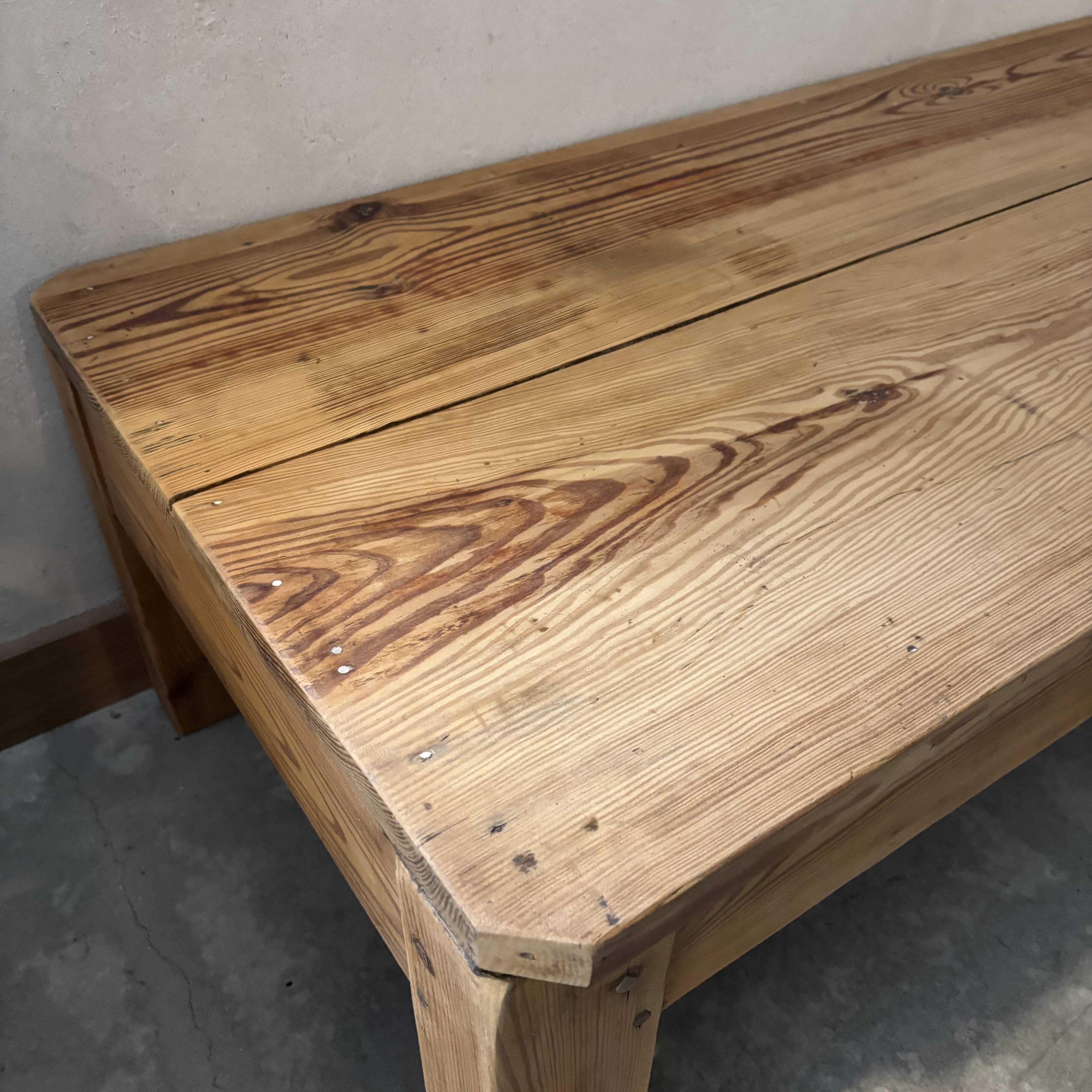 Raw wood coffee table