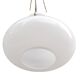 White, modernist chandelier Kamenický Šenov, Czechoslovakia, 1960s.