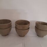 Suite de 6 tasses en grès