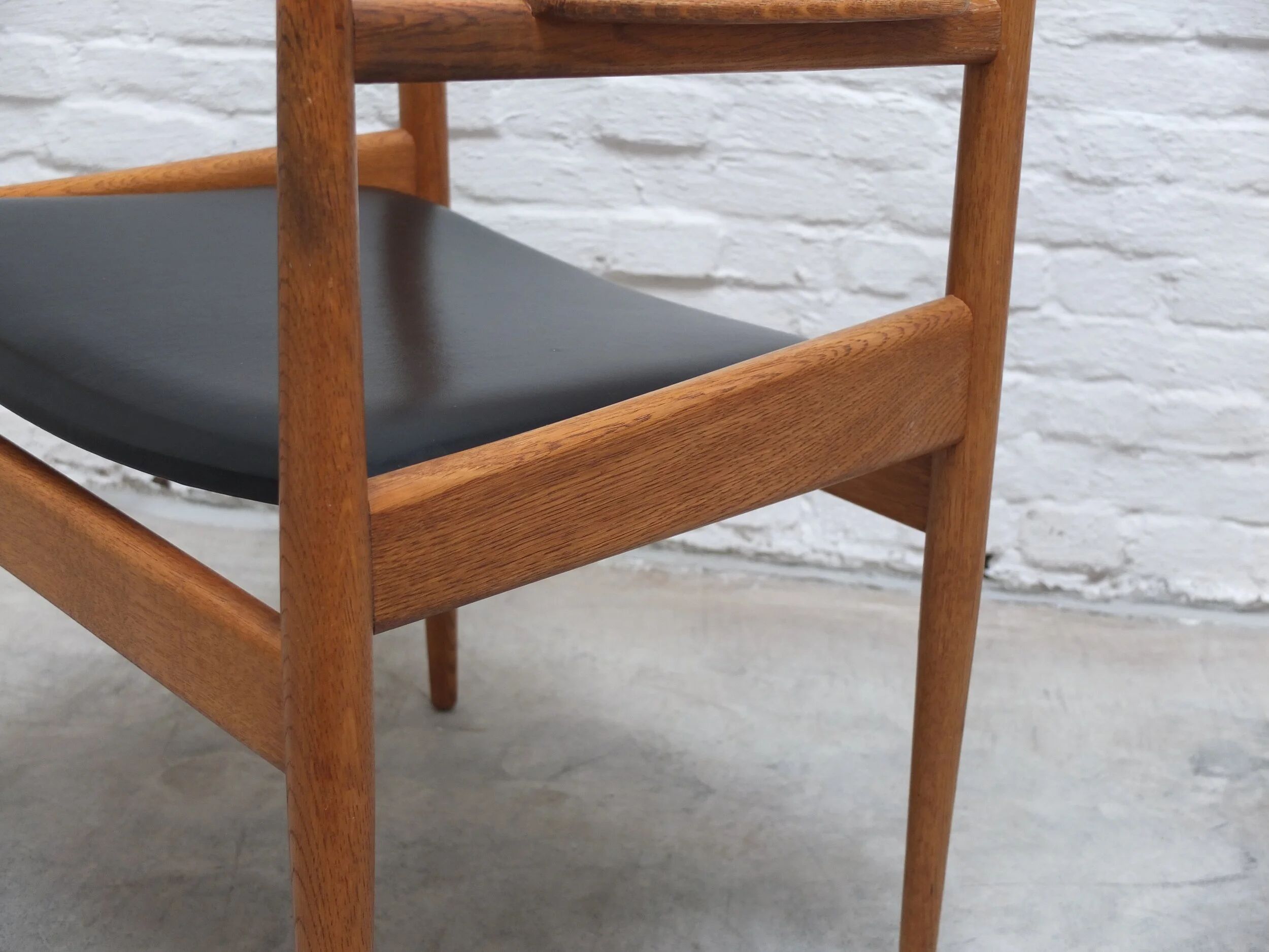 Rare armchair in oak by Jos De Mey for Van Den Berghe-Pauvers, 1960s