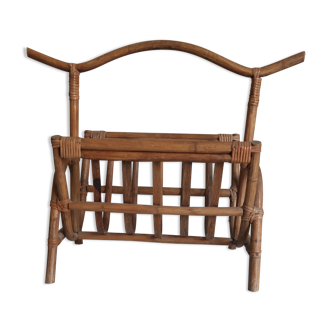 Rattan magazine holder