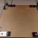 Coffee table or side table in Zebrano wood and chrome, 1970s