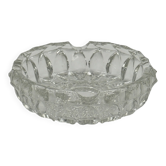 Cendrier vintage en verre cristal taillé